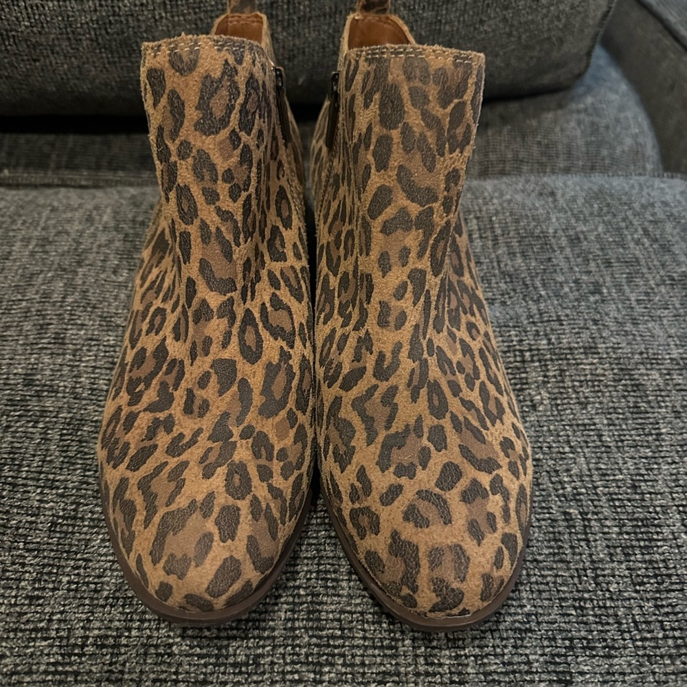 Lucky Brand Leopard Print Ankle Booties